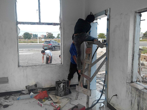 工业园保安室施工