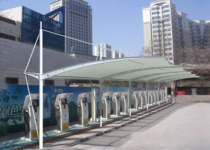 膜结构充电停车棚