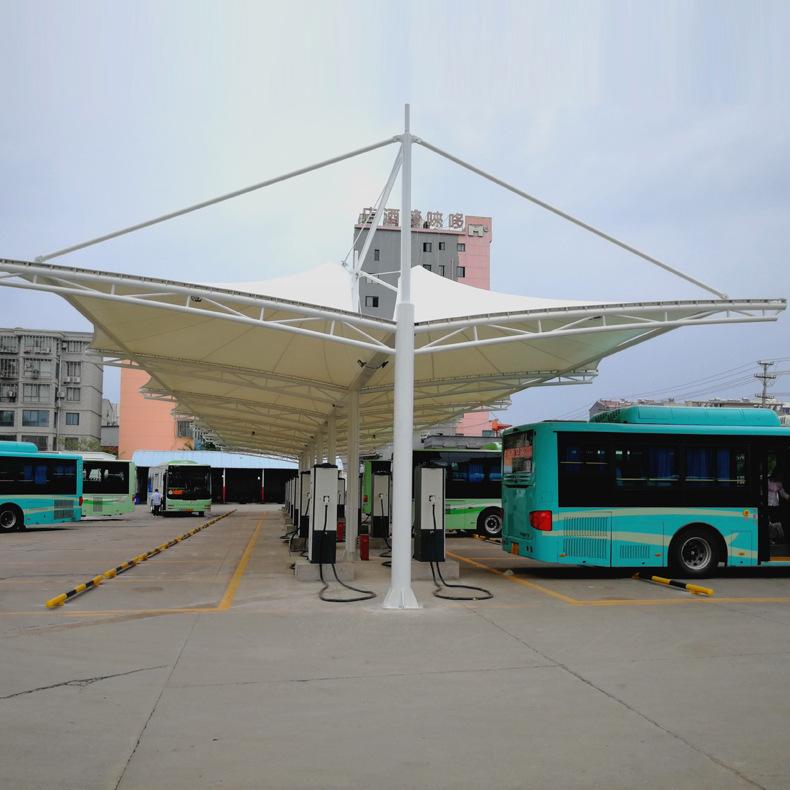 膜结构充电桩汽车棚