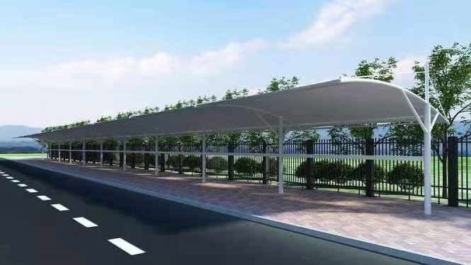 膜结构遮阳棚车棚