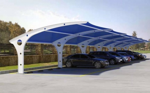 膜结构停车充电桩